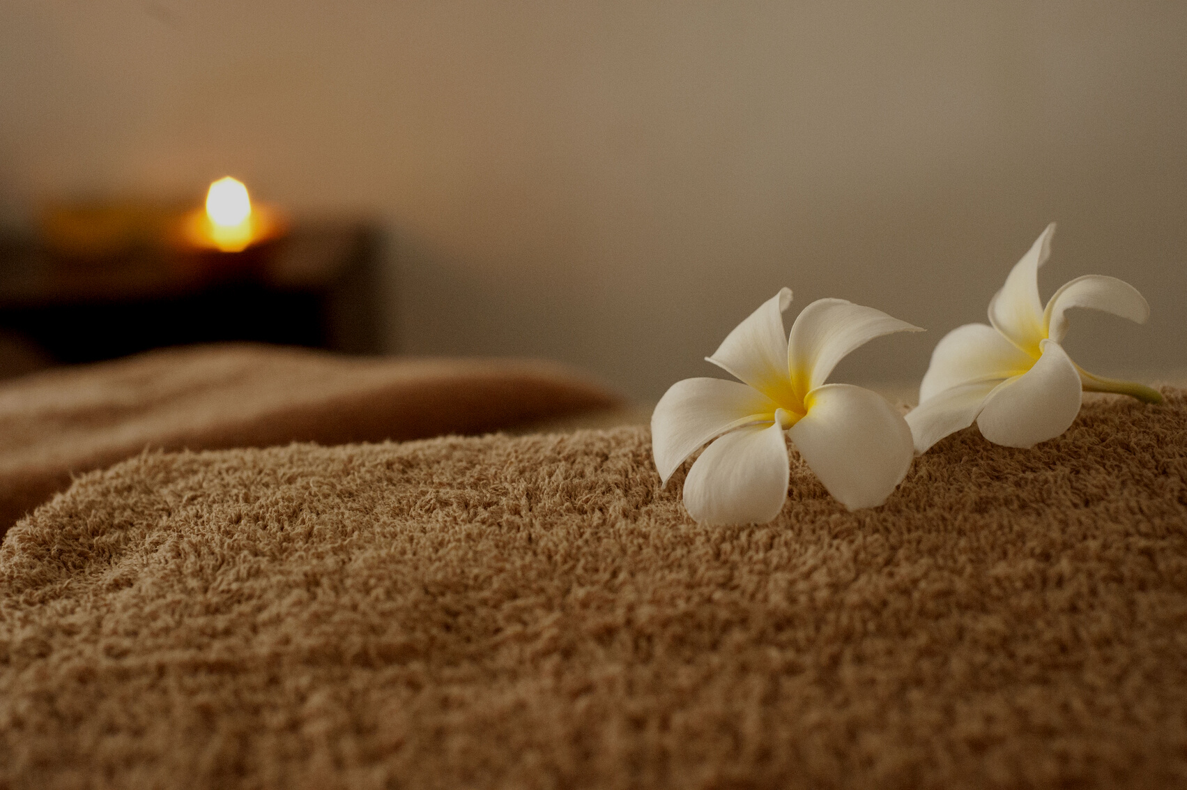 White Flowers at a Spa